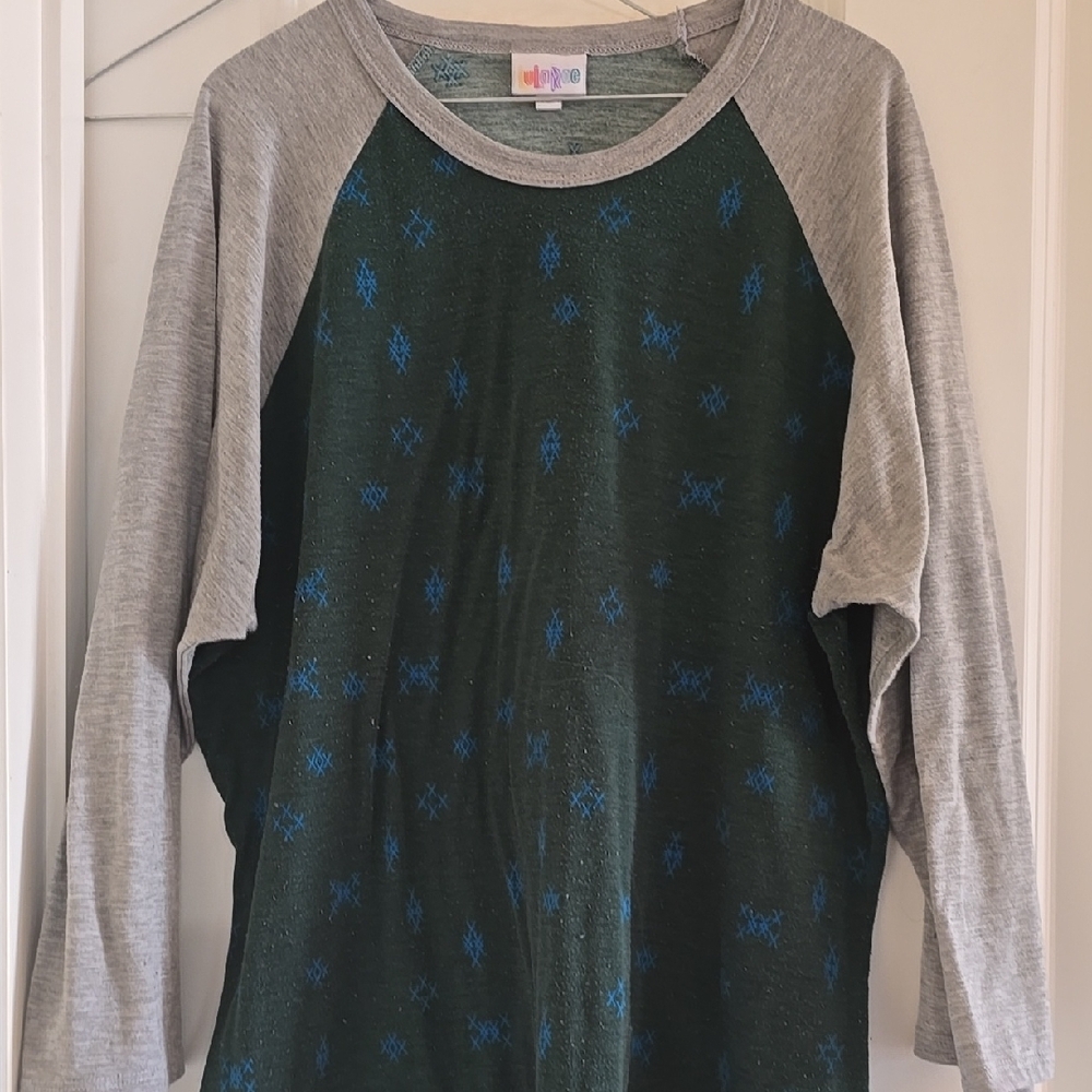 Green and Gray Kids Raglan Shirt